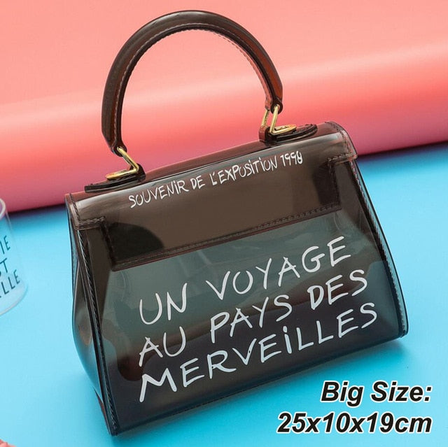 luxury brand transparent bag jelly handbag clear crossbody bags for wo –  Daffy Digestion