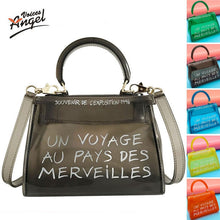 Load image into Gallery viewer, luxury brand transparent bag jelly handbag clear crossbody bags for women 2019 sac un voyage au pays des merveilles designer