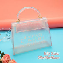Load image into Gallery viewer, luxury brand transparent bag jelly handbag clear crossbody bags for women 2019 sac un voyage au pays des merveilles designer