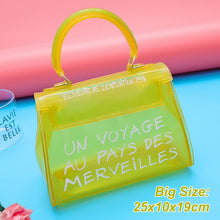 Load image into Gallery viewer, luxury brand transparent bag jelly handbag clear crossbody bags for women 2019 sac un voyage au pays des merveilles designer