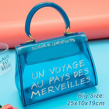 Load image into Gallery viewer, luxury brand transparent bag jelly handbag clear crossbody bags for women 2019 sac un voyage au pays des merveilles designer