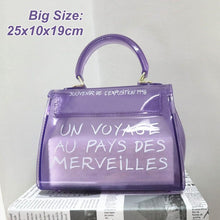 Load image into Gallery viewer, luxury brand transparent bag jelly handbag clear crossbody bags for women 2019 sac un voyage au pays des merveilles designer