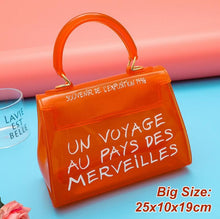 Load image into Gallery viewer, luxury brand transparent bag jelly handbag clear crossbody bags for women 2019 sac un voyage au pays des merveilles designer