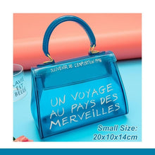 Load image into Gallery viewer, luxury brand transparent bag jelly handbag clear crossbody bags for women 2019 sac un voyage au pays des merveilles designer