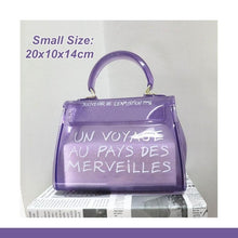 Load image into Gallery viewer, luxury brand transparent bag jelly handbag clear crossbody bags for women 2019 sac un voyage au pays des merveilles designer