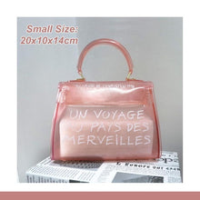 Load image into Gallery viewer, luxury brand transparent bag jelly handbag clear crossbody bags for women 2019 sac un voyage au pays des merveilles designer