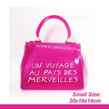 Load image into Gallery viewer, luxury brand transparent bag jelly handbag clear crossbody bags for women 2019 sac un voyage au pays des merveilles designer