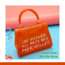 Load image into Gallery viewer, luxury brand transparent bag jelly handbag clear crossbody bags for women 2019 sac un voyage au pays des merveilles designer